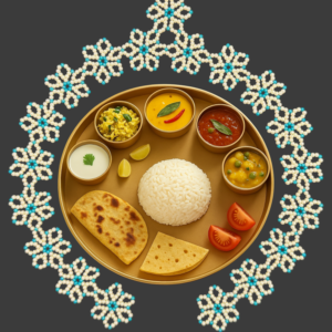 Moti Flower Mahirap Premium Pearl Handmade Rangoli Decoration (Blue)