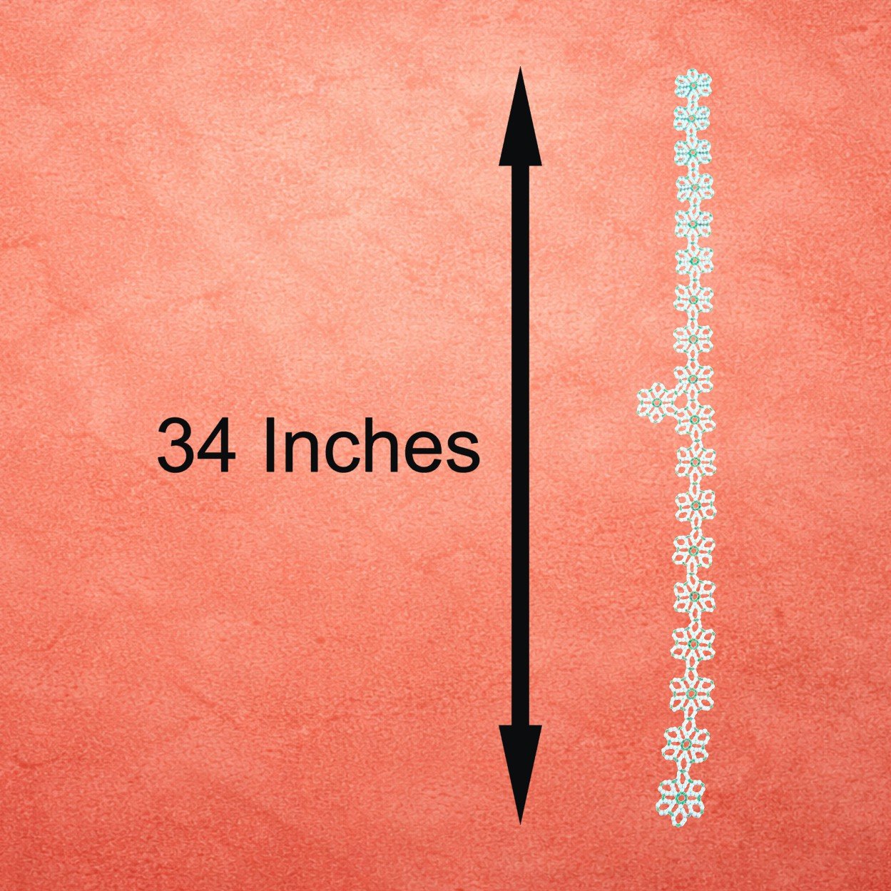 Moti Flower Mahirap Premium Pearl Rangoli Decoration (Green) - Image 3