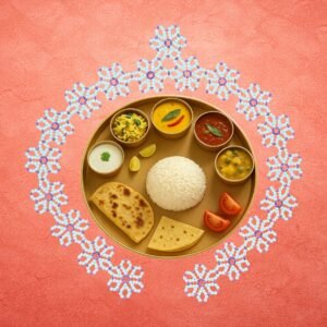 Moti Flower Mahirap Premium Pearl Rangoli Decoration (Purple)