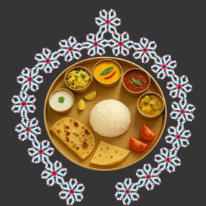 Moti Flower Mahirap Premium Pearl Rangoli Decoration Red