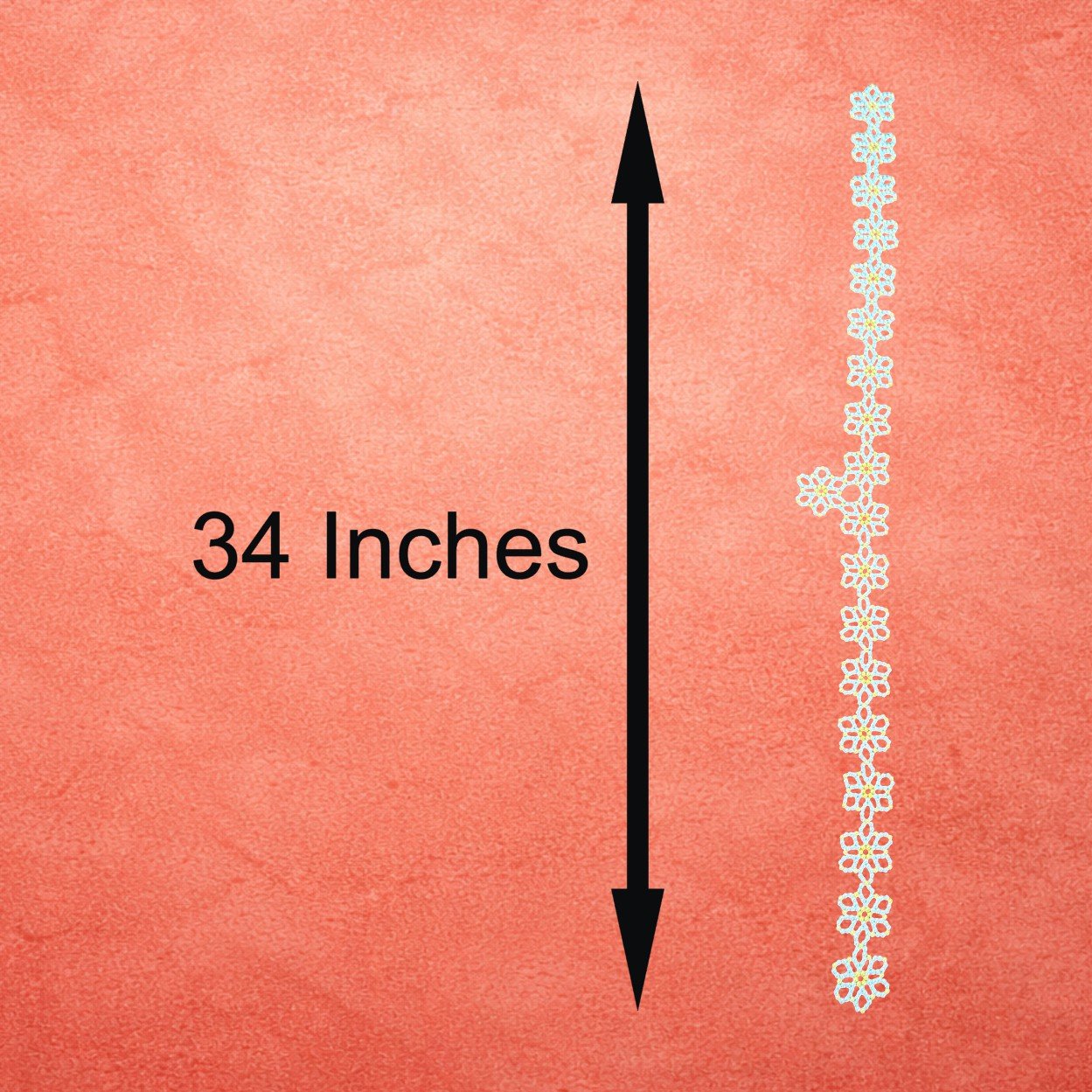 Moti Flower Mahirap Premium Pearl Rangoli Decoration (Yellow) - Image 2