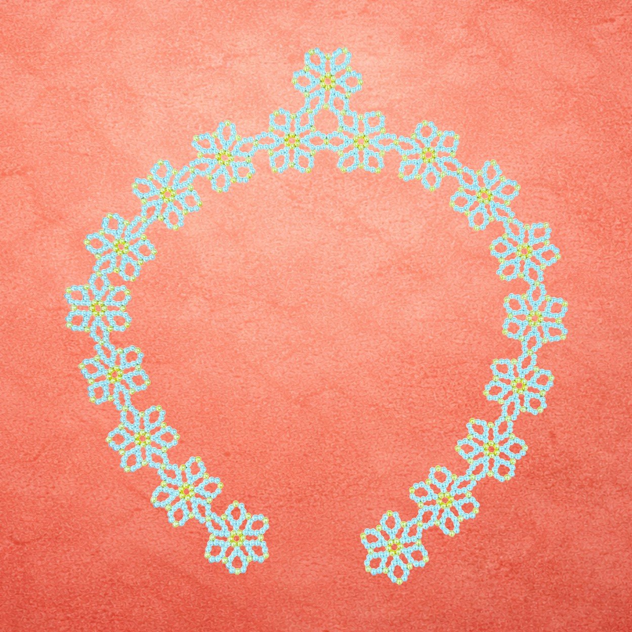 Moti Flower Mahirap Premium Pearl Rangoli Decoration (Yellow) - Image 3