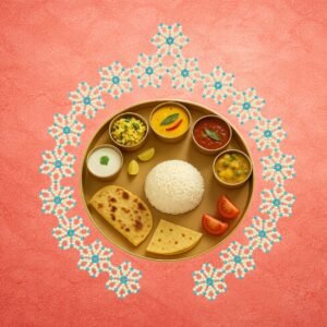 Moti Flower Mahirap Premium Pearl Handmade Rangoli Decoration (Blue)