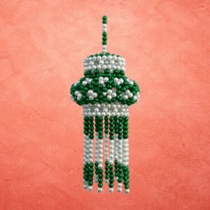 Moti Kandil-Elegant Handmade Pearl Lantern for Home Decor (Green)