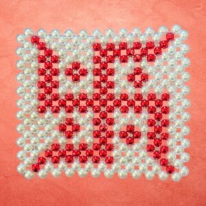 Premium Handcrafted Moti Swastik for Home & Temple Decor