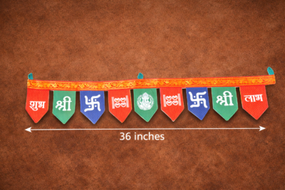 Handmade Khun Toran of Traditional Fabric (Multi Color) - Image 2