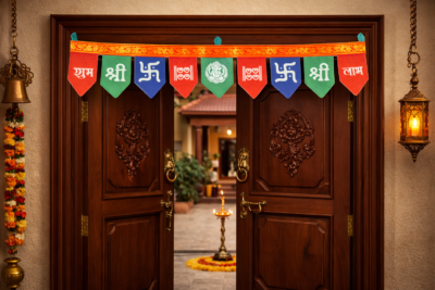 Handmade Khun Toran of Traditional Fabric (Multi Color)