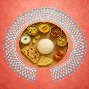 Moti Mahirap Premium Pearl Rangoli Decoration (Blue)