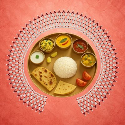 Moti Mahirap Premium Pearl Rangoli Decoration (Red)