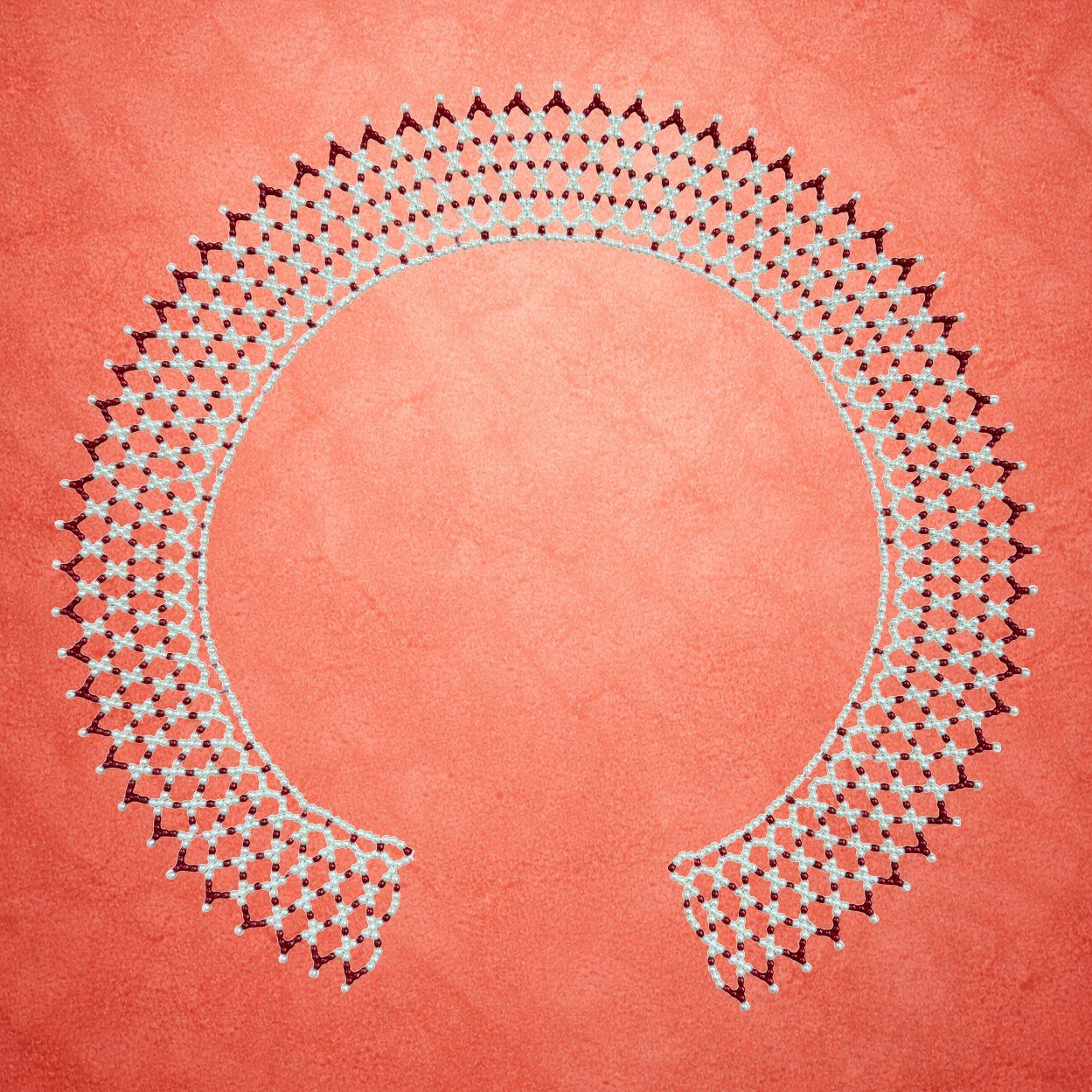 Moti Mahirap Premium Pearl Rangoli Decoration (Red) - Image 3